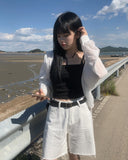 Wish Hood String Summer Cardigan Shirt