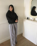 Comille Half Button Padded Hood Anorak Sweatshirt