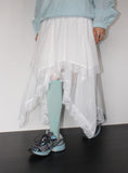 UNBAL LACE LONG SKIRT