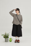 [BAONHAUS] Kenny Stripe Frill Long Sleeve Tee