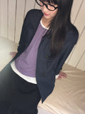 Yukomi Three Quarter Button Nylon Double Jacket