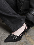 Fray Cotton Stiletto Heel