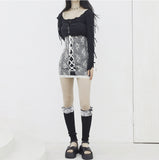 Jellio Sleeve Slit String Cardigan