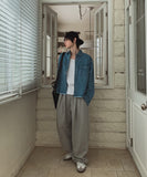 Luffy 23-embroidered wide sweatpants