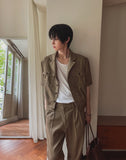 Saffy Linen Two Pocket Crop Jacket