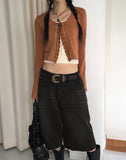 Parcel Bohemian Leather Stud Wide Big Belt
