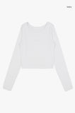 Olive wide-neck crop long sleeve