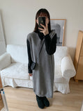 Melphen V-neck Knit Vest One Piece