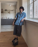 Hertz Tie Roll Up Short Sleeve Shirt