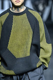 Paneled Mixed Knit Sweater