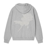 YARN OVER BACK Hood Zip-Up