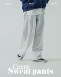 Cream Wide Sweatpants