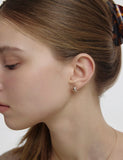 Champagne Full Moon Silver Duo Shine Earrings S