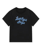 Ribbon Typo Heart Slim Short Sleeve Tee