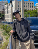 Daford color matching knit hoodie