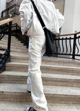 Non-Fade White Denim Pants