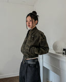 Camouflage Crop Rider Jacket