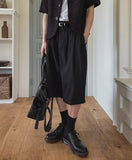 Lux stripe bermuda slacks