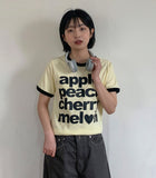 Kechu Printing Color Matching Ringer Short Sleeve T