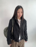Skimbe Frill Hood Short Coat