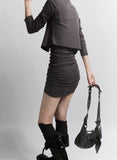 Twist One Piece Cardigan Set