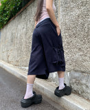 Movic Banding Pintuck Cargo Bermuda Pants