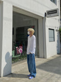 City One-Tuck Semi Balloon Fit Blue Medium Blue Denim Pants