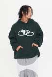 SHINING LOGO KNIT HOODIE