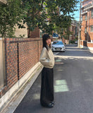 Puzzing Color Matching Check Pattern Collar Cotton Long Sleeve Jacket