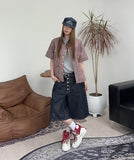 Arpa Front Button Bermuda Denim Pants