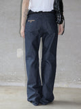 Non-fade raw denim bootcut