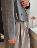 Grove Check Cutting Crop Blazer