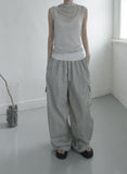 Utility Check Cargo Balloon Pants