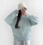 Pastel Pudding Color Wool Blend Basic Round Knit