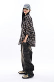 Kilcar half banding cargo denim pants