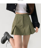 Pleats Underpants A-line Skirt Pants