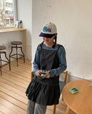 Kuyun Denim Strap Sleeveless One Piece