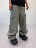 Buffing leather cargo pants