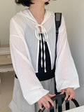 Shampoo Bolero Linen Hood Cardigan