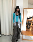 Lasom V-neck Slim Long Sleeve T-shirt