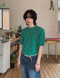 Mild terry round half knit