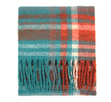 Cloud Embroidery Bold Check Muffler