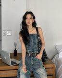 Kishi Set-up Cut Wide Denim Pants