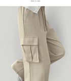 Two-Way Banding Wide Jogger Poly Pants