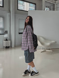 May Loose Fit Checkered Shirt