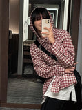 Hooded check shirt