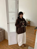 [unisex] Pikuyo printing brushed over hoodie