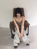 [MADE] Ferran chiffon shirring button sleeveless blouse