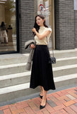 Enard satin flared skirt