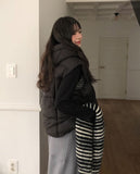 Miley String Hooded Vest Padded